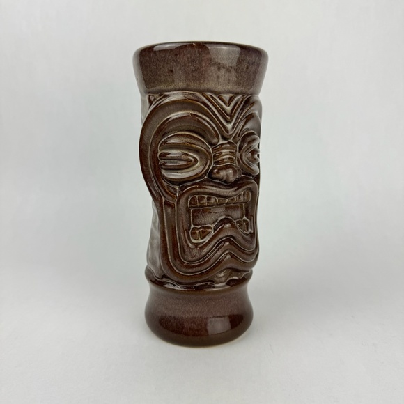 RARE Munktiki EEK Vintage Tiki Mug 7” Brown Drip Glaze 2001 #80 Paul Nielsen - Picture 1 of 10